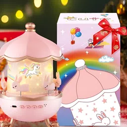 DWIZA ENTERPRISE Pink Glass Cylindrical Shaped Table Lamp image 4