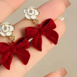 Brijsun Gold-Plate Korean Contemporary Drop Earrings image 4