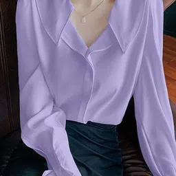 HERE&NOW Women Shirt Collar A-Line Top-picture-15