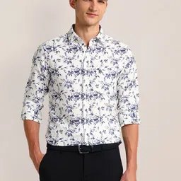 U.S. Polo Assn. Men Modern Spread Collar Floral Printed Cotton Slim Fit Casual Shirt-picture-23