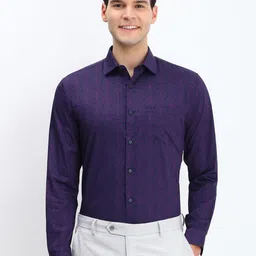 Allen Solly Men Spread Collar Floral Printed Cotton Slim Fit Formal Shirt-picture-40