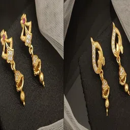 VEMISHTI Gold-Toned Brass Earrings-picture-26