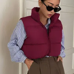 QIOA Women Lightweight Crop Puffer Jacket image 3