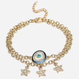 Sanjog Gold-Plated Stone Studded Anklet image 3