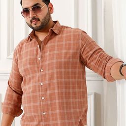 Instafab Plus Size Checked Comfort Fit Cotton Casual Shirt-picture-15