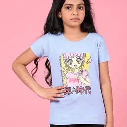 V-Mart Girls Printed Extended Sleeves T-shirt image 2