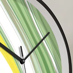 RANDOM Black & Green Printed Contemporary Wall Clock image 4
