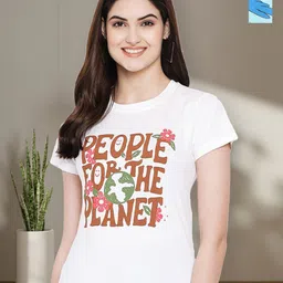 Dreambe Women Pack of 2 Looney Tunes Graphic Printed Cotton Regular Fit T-shirts-picture-26