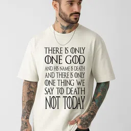 Be Crazy Men Game Of Thrones Typography Printed Round Neck Cotton Oversized T-shirt-picture-18