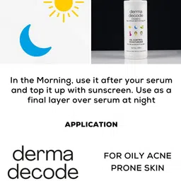 derma decode Oil-Control Face Moisturizer for Oily & Acne Prone Skin - 100 ml image 4