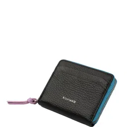 SILVIANO Unisex Textured Leather Zip Around Wallet image 4