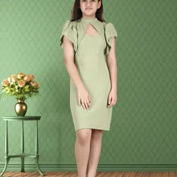 DEKLOOK Girls Flared Sleeve Fit & Flare Dress-picture-14