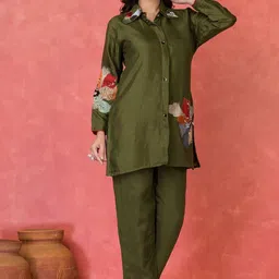 SACRED SUTA Shirt Collar Tunic With Trousers Co-Ords Set-picture-27