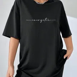 SALUJA FABRICS Women Printed Drop-Shoulder Sleeves Pockets T-shirt-picture-10