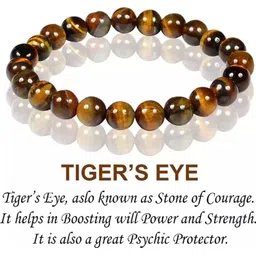 Divine souvenirs Unisex Tigers Eye Beaded Elasticated Bracelet-picture-25