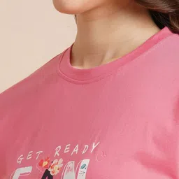 ANJIR Women Typography Printed T-shirt image 4