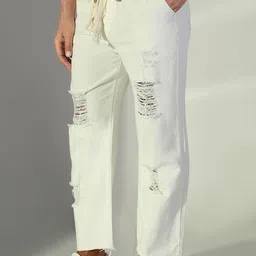 SHOWOFFFF Men Comfort Straight Fit Mid-Rise Highly Distressed Jeans image 3