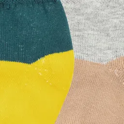 NESKA MODA Kids-Unisex Pack Of 3 Multi Ankle Length Socks image 2