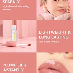 PINKFLASH Lightweight & Long Lasting Ever Glossy Moist Lipgloss 2.3g - River C01 image 4