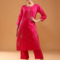 LIMEROAD Women Ethnic Motifs Embroidered Thread Work Kurta image 2
