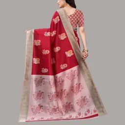 Lookmark Woven Design Zari Art Silk Designer Kanjeevaram Saree image 5