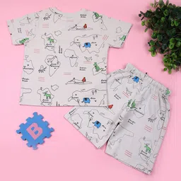 V-Mart Boys Printed Pure Cotton T-shirt With Shorts image 4
