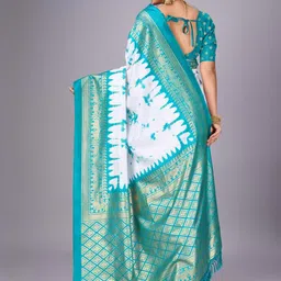 Sita Floral Zari Art Silk Designer Chanderi Saree image 5