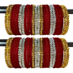 zsp Red Glass Artificial Stones Bangle-picture-38