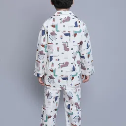 Little Clothings Boys Printed Night suit image 2