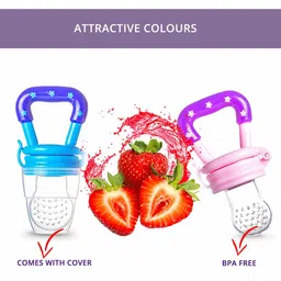 Safe-O-Kid Small Size Silicone Fruit and Food Nibbler - Pink image 5