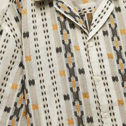 Koton Textured Cuban Collar Cotton Casual Shirt image 4