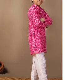 FASHION DREAM Boys Bandhani Printed Kurta with Trouser image 4