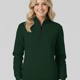 GLITO X Mock Collar Fleece Pullover Oversized Sweatshirt-picture-34