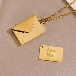 Peora Unisex Gold-Plated Pendant With Chain-image-8