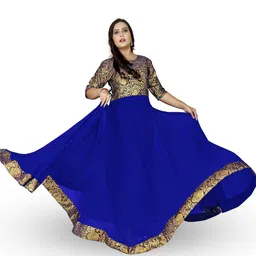 Thapnath Women Ethnic Motifs Printed Round Neck Fit & Flare Maxi Dress-picture-20