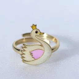 ShimmerTots Girls 925 Sterling Silver Gold-Plated Adjustable Finger Ring-image-41