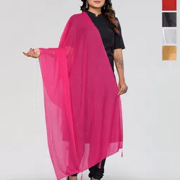 Moda Rapido Selection Of 5 Woven Design Tasselled Dupattas-image-93