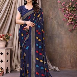 Panzora Floral Poly Georgette Saree-picture-44