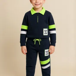 YK Boys Colourblocked Full Sleeves T-shirt with Pyjamas-image-41