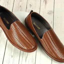 WALKWAY by Metro Men Woven Design Mojaris with Slip-on Closure-picture-11