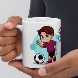 Mr UVD White & Blue Graphic Printed Ceramic Mug 350 ml image 2