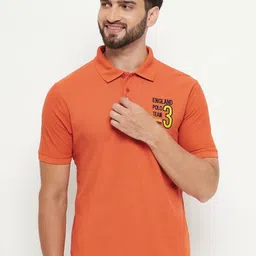 RENUOVO Men Polo Collar Applique T-shirt-picture-42