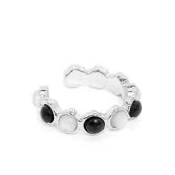 Carlton London Silver Plated Adjustable Band Ring-image-62