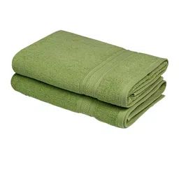 HOMEMONDE Olive Green 2 Pieces 500 GSM Pure Cotton Bath Towel-picture-39