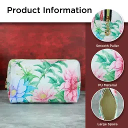 NFI Essentials Women Multi-Color Floral Makeup Cosmetic Pouches (Pack of 3) image 2