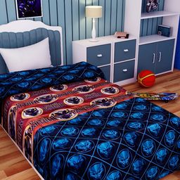 Athom Living Kids Blue & Red Cartoon Characters AC Room 210 GSM Single Bed Comforter-picture-7