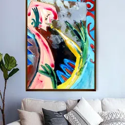 The Art House Blue & Green Abstract Painting Wall Art-picture-16