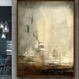 The Art House Brown & Cream Abstract Painting Wall Art-picture-14