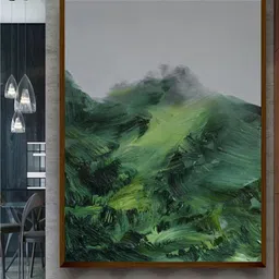 The Art House Grey & Green Printed Abstract Wall Art-picture-32