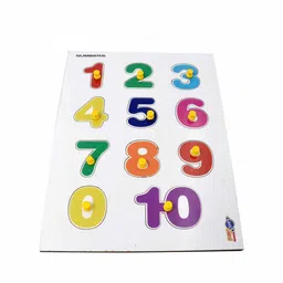 PLANET of Toys Wooden Number Knob Puzzle Toy Learning and Development Toys image 4